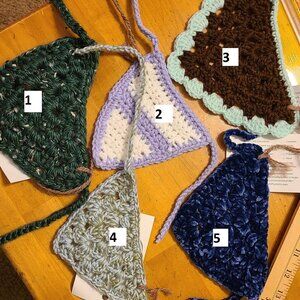 Hand-Crocheted SMALL Dog Bandanas